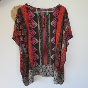 Vince Camuto Boho Lagenlook Blouse size Medium